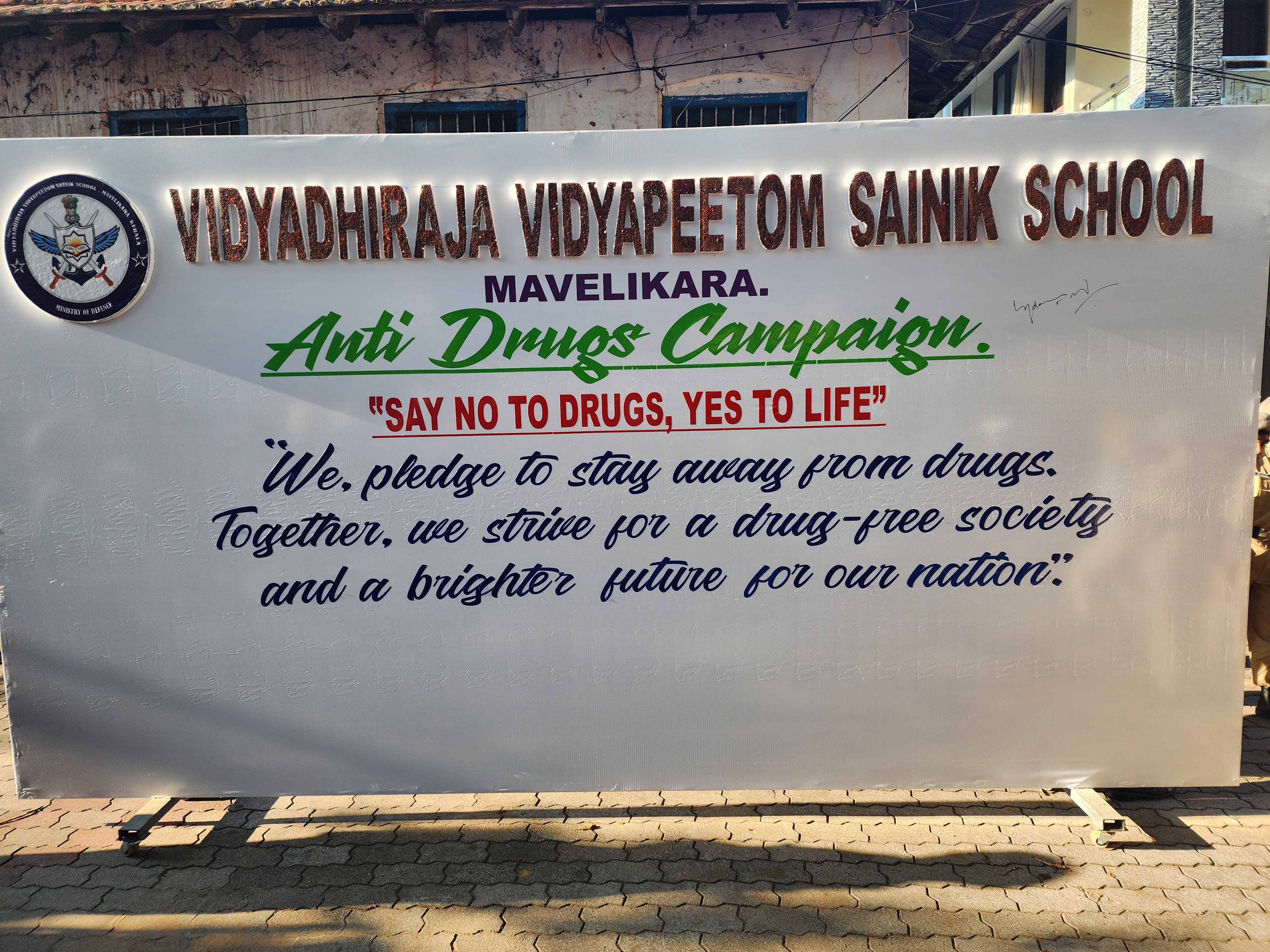 Anti Drugs Campaign — Vidyadhiraja Vidyapeetom Sainik School